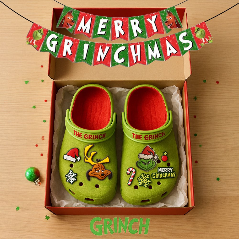 Grinch | PREMIUM CLOGS WITH CHARMS
